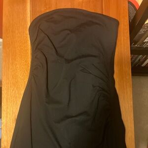 Strapless Black Cotton Dress